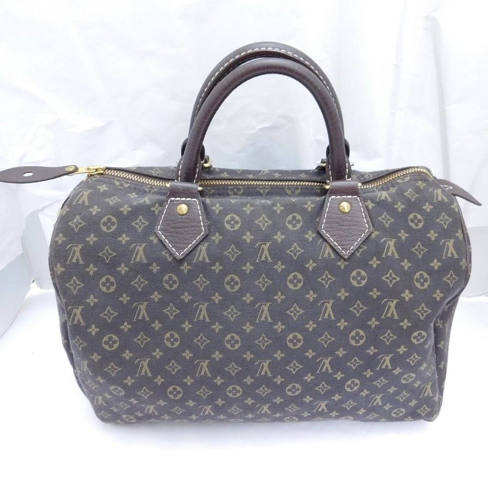 Authentic Louis Vuitton Mini Lin BANDOLIERE SPEEDY 30 Satchel Bag